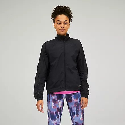 Stay prepared on your run with our Impact Run Jacket. The nylon woven shell features wind and water resistance for protection in unpredictable weather, plus this women's running jacket can be packed up into a waist-pack when conditions heat up. It's finished with reflective branding and piping, designed to catch the light.