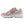 A New Balance athletic sneaker in dusty pink and white, shown against a plain white background.