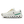 White running shoe with green accent on a transparent background