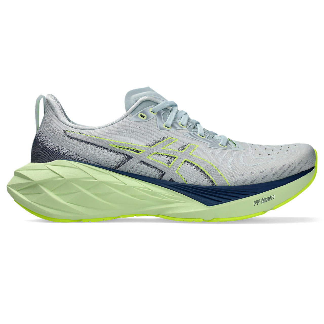 The ASICS Novablast 4 running shoe features a new midsole and outsole geometry that helps produce a very soft and energized ride.