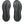 Black shoe soles with tread pattern on a white background.