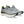 Pair of men's ASICS running shoes with a grey upper and white midsole.