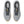 Top down look at a pair of Cumulus 28 running shoes with yellow accents on a white background.