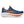 Blue and orange running shoe on a white background