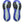 Cobalt blue and black rubber is sued on the outsole. 