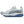 The top half of the midsole is grey and the bottom half is blue. 