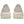 Pair of gray slip-on shoes with green accents on a white background