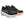 This pair of shoes has black laces and a big ASICS logo in the middle of the foot.