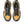 Black laces are used on this shoe. 