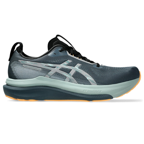 This Kayano 33 has a deep teal upper and midsole. 
