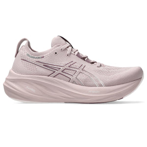 The ASICS Gel-Nimbus 26 shoe's soft cushioning properties help you feel like you're landing on clouds. This design is revamped to help create a softer and smoother running experience.