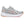 This women's Kayano 31 has a mostly grey upper with an ASICS logo that is a papaya color.