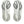 Close-up of a pair of white athletic shoes with tread pattern on a white background.