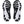 Close-up of black and white athletic shoe soles of the ASICS Gel-Kayano 32.