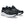 This shoe features a black upper with a white midsole. 