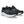 This shoe features a black upper with a white midsole. 