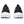 Th back of the shoe shows the stark difference between the black upper and white midsole. 