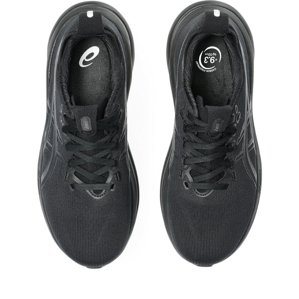 Black laces are used to match the upper. 