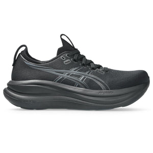 This Nimbus 28 has a black upper and a  black midsole. 