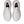 White running shoes with pink accents on a white background