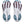 Blue and purple rubber is used on the outsole. 