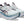 A purple and blue Asics logo is in the middle of the upper on both sides. 