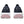 Navy running shoes with pink soles on a white background