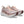 A pink Asics logo is in the middle of the upper on both sides. 