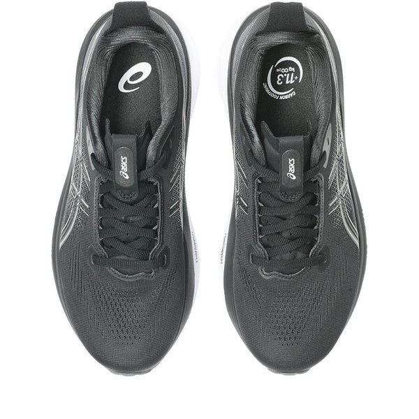 Black laces are used to match the upper. 