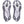 Pair of gray and white athletic shoes on a white background