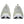 The lower part of the midsole on this shoe is white while the upper portion is grey.
