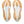 Pair of white and orange athletic shoes on a white background