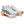 White running shoes with black and red accents on a white background
