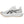 White running shoe with black accents on a white background