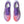 Purple laces are used to match the tongue of this shoe. 