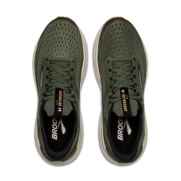 Green laces are used to match the upper. 