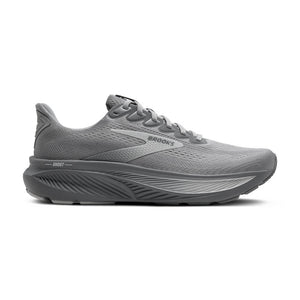 This Ghost 17 has a monochromatic look with a grey upper and grey midsole. 