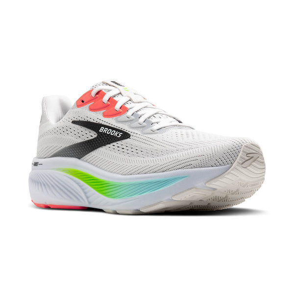 A large green and blue ombre line runs through the middle of the midsole on the lateral side. 