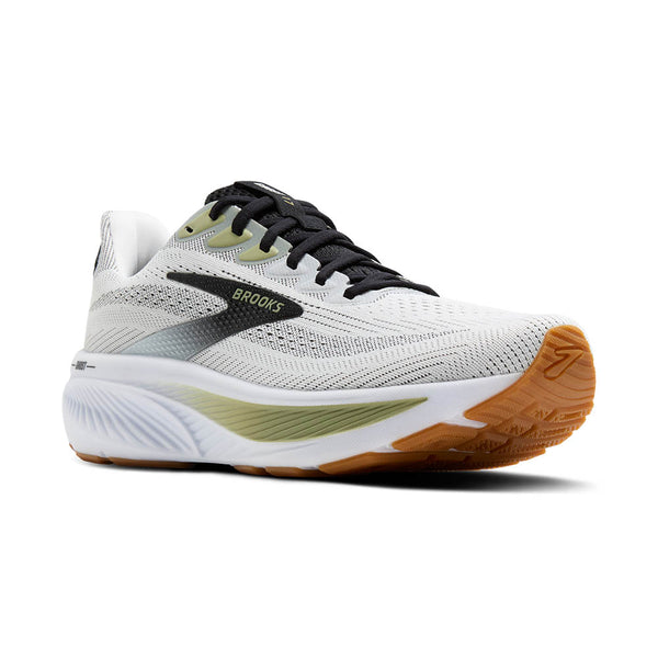 A green ombre line runs through the middle of the lateral side on the midsole. 