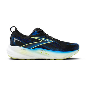 This Glycerin 22 has a black upper with blue accents and a white midsole. 