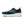 A Cobalt blue and black ombre Brooks logo is in the middle of the upper on both sides. 