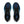 A birds-eye view of this shoe shows a cobalt blue upper beneath a layer of black mesh on the toe. 