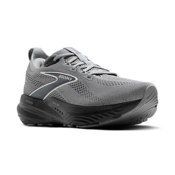 A deeper grey Brooks logo is in the middle of the upper on both sides. 