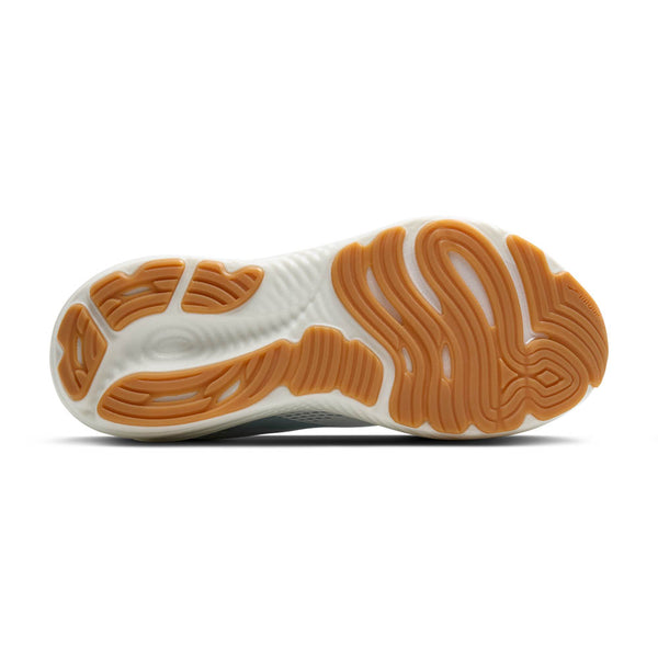 Gum rubber is used on the outsole of this shoe giving it a tan appearance. 