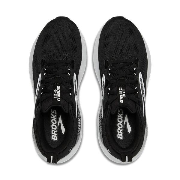 This shoe has black laces to match the upper and has Glycerin GTS 22 printed on the tongue. 