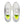 This men's Glycerin Max has white laces to match the upper and bright yellow insoles. 