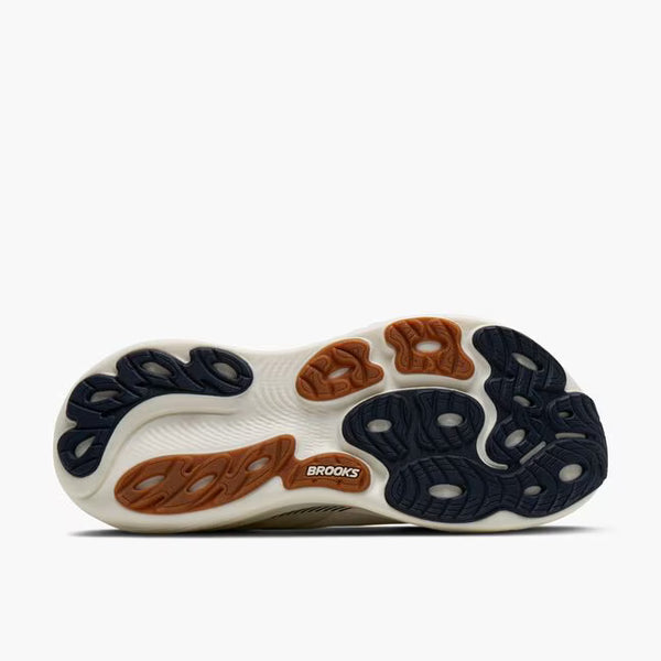 Gum and navy rubber is used on the outsole