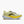 Yellow running shoe with black accents on a white background