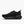 Black and gray running shoe on a light gray background