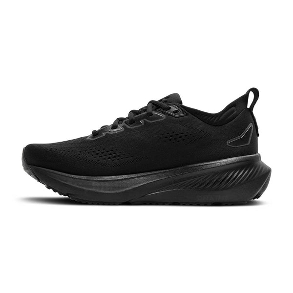 The medial side of a Men's Brooks shoe that does not feature a logo.